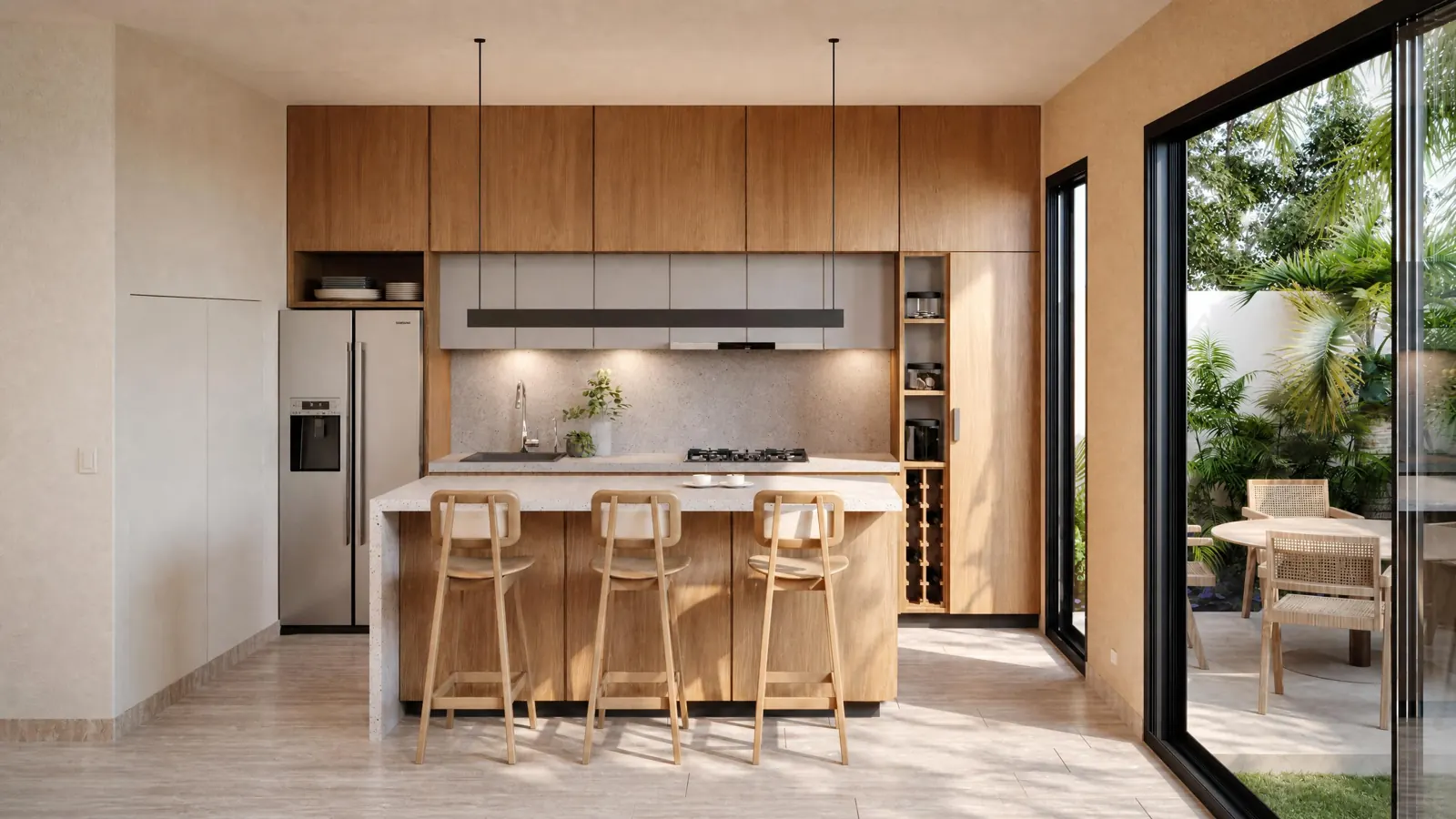 Cocina de casa modelo